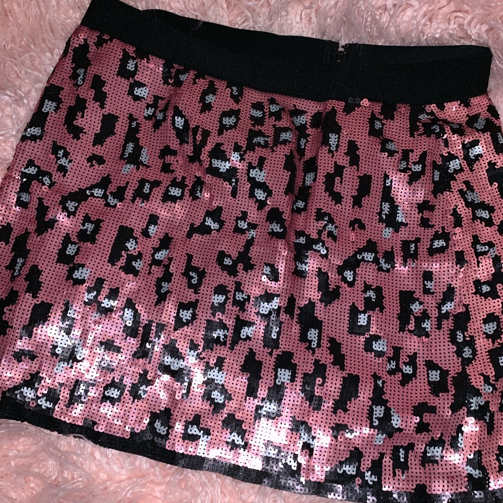 sequin mini skirt